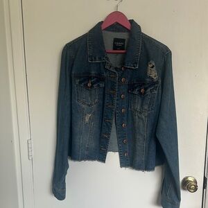 CAVALINI Distressed Denim Jacket